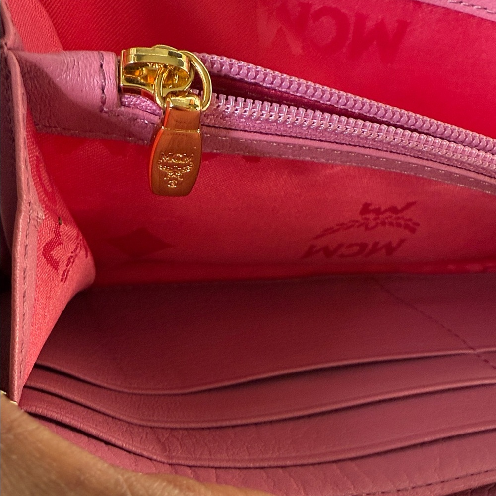 MCM Pink Wallet with Gold and Silver Studs - Picture 10 of 16